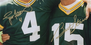 1997 Brett Favre & Bart Starr Green Bay Packers Signed 25x29 Framed Photo (JSA/Favre Hologram)
