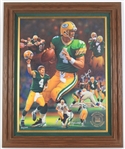 2000 Brett Favre Green Bay Packers Signed 27x35 Framed Lithograph (JSA)