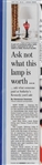 John F. Kennedy Personally Owned Family Lamps w/ 28x32 Framed Chicago Tribune Article