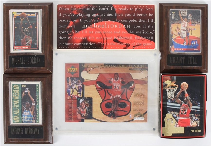 1994-96 Basketball Trading Cards - Lot of 6 w/ Michael Jordan Tribute Night, Upper Deck Rare Air Set, Upper Deck Oversize Jordan Collection Set & More