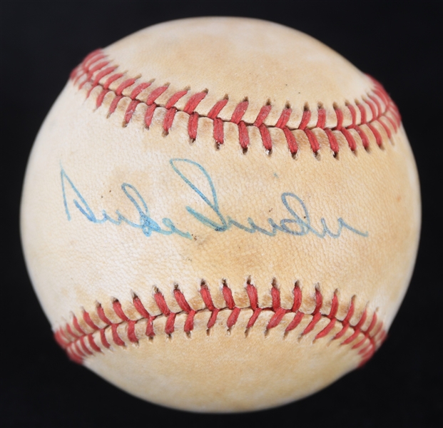 1983 Duke Snider Brooklyn Dodgers Signed ONL Feeney Baseball (JSA)