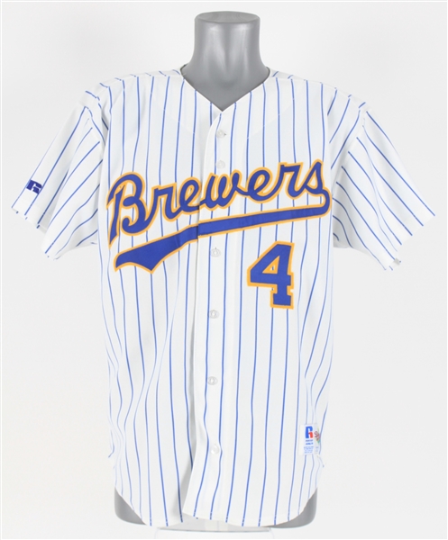 1992 Paul Molitor Milwaukee Brewers Signed Professional Model Home Jersey (MEARS LOA/JSA)