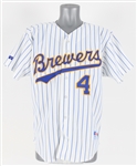 1992 Paul Molitor Milwaukee Brewers Signed Professional Model Home Jersey (MEARS LOA/JSA)
