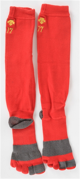 2021 Shohei Ohtani Los Angeles Angels Game Worn Descente Uniform Socks (MEARS LOA)