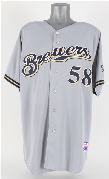 2009 Don Money Milwaukee Brewers Road Jersey (MEARS LOA/MLB Hologram)
