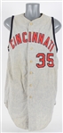 1961 Cincinnati Reds #35 Road Jersey Vest (MEARS LOA)