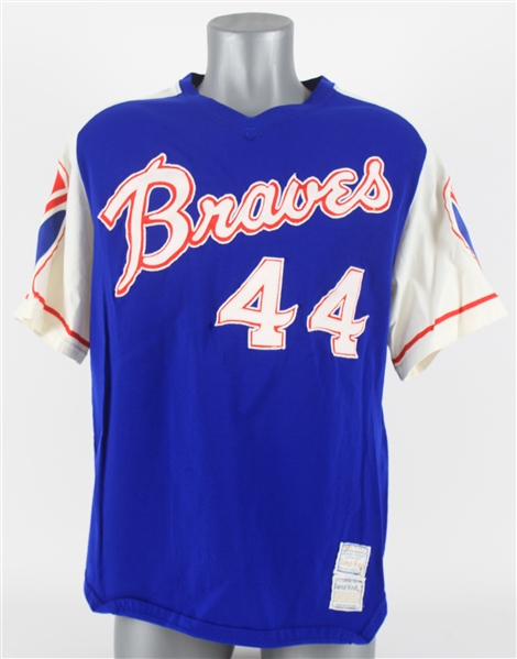 1972-74 Hank Aaron Atlanta Braves Professional Model Jersey (MEARS LOA)