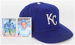 1984-87 George Brett Kansas City Royals Game Worn Cap (MEARS LOA)