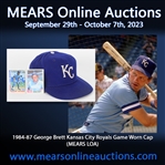 1984-87 George Brett Kansas City Royals Game Worn Cap (MEARS LOA)