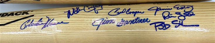 1990's-2000's Milwaukee Braves Brewers Baseball Bat Collection - Lot of 30 w/ 7 Signed Including Eddie Mathews, Warren Spahn, Robin Yount & More (JSA)