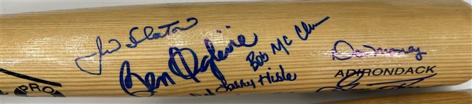 1990's-2000's Milwaukee Braves Brewers Baseball Bat Collection - Lot of 30 w/ 7 Signed Including Eddie Mathews, Warren Spahn, Robin Yount & More (JSA)