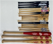 1990's-2000's Milwaukee Braves Brewers Baseball Bat Collection - Lot of 30 w/ 7 Signed Including Eddie Mathews, Warren Spahn, Robin Yount & More (JSA)
