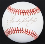 1986-1989 Sandy Koufax Los Angeles Dodgers Autographed A. Bartlett Giamatti ROMLB Baseball (JSA)