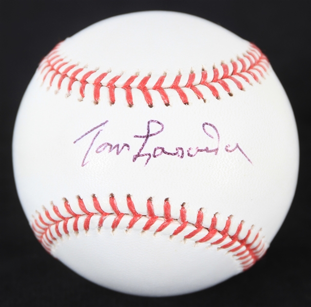 1992-2015 Tommy Lasorda Los Angeles Dodgers Autographed Allen "Bud" Selig ROMLB Baseball (JSA)