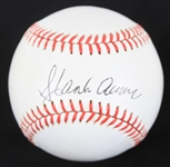 1986-1989 Hank Aaron Milwaukee and Atlanta Braves Autographed A. Bartlett Giamatti ROMLB Baseball (JSA)