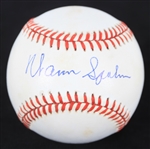 1989-1994 Warren Spahn Milwaukee Braves Autographed William White ROMLB Baseball (JSA)