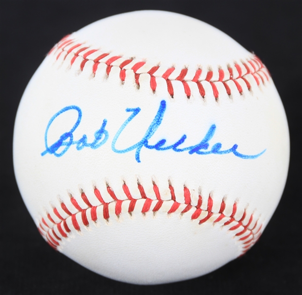 1984-1994 Bob Uecker Milwaukee Brewers Autographed Bobby Brown ROMLB Baseball (JSA)