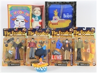 1990s The Beatles & Lamb Chop Collection - Lot of 7 w/ MOC Yellow Submarine Action Figures & More