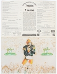 2001-07 Brett Favre Green Bay Packers Memorabilia - Lot of 3 w/ Steakhouse Placemat Menus & Signed Jersey (Favre Hologram)
