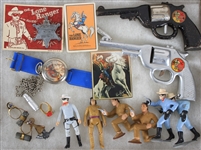 1940s-80s The Lone Ranger Memorabilia Collection - Lot of 100+ w/ Figures, Pocket Knives, Badges, Pistols, CineVue Viewer w/ Reels & More 