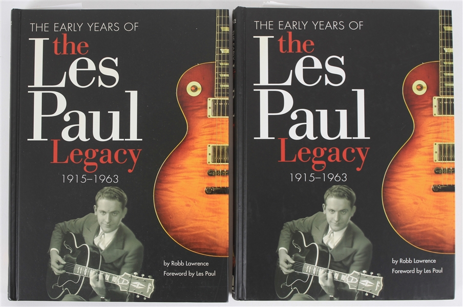 2008 Les Paul Robb Lawrence Signed The Early Years of The Les Paul Legacy Hardcover Books - Lot of 2 (JSA)