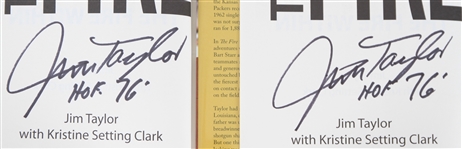 2010 Jim Taylor Green Bay Packers Signed The Fire Within Hardcover Books - Lot of 6 (JSA)