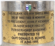 1963 Blank 105mm Shell Fired in Memoriam of President John F. Kennedy at Fliegerhorst Kaserne