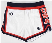 1984 USA Basketball Uniform Shorts Attributed to 9 via Handwritten "#9 MJ" on Tag (MEARS LOA) 