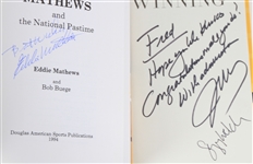1970's-2020's Signed Hardcover Book Collection - Lot of 10 w/ Eddie Mathews, Douglas Adams, Peter Fonda, George McGovern & More (JSA)