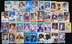 1970s-2020s Signed Baseball Trading Cards - Lot of 200+