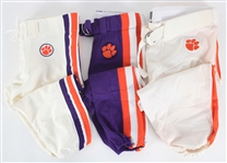 2010s Clemson Tigers Game Worn Uniform Pants - Lot of 3 w/ 2 White & 1 Purple (MEARS LOA)