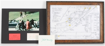 1963 JFK Assassination Documents Including Jean Hill Autograph Cut and Photo James  Thomas Tague Autographed Photo and More *JSA* (Lot of 5)