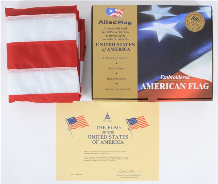 2017 American Flag Flown Over the Capitol on JFKs 100th Birthday