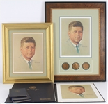 1976 Norman Rockwell 15"x20" /2500 JFK Driography Prints and Booklets (Lot of 9)