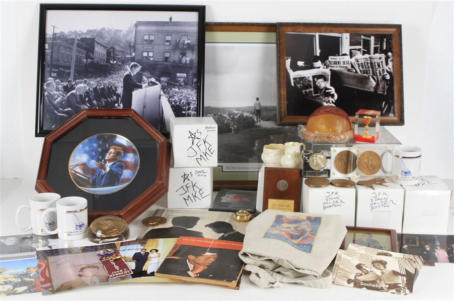1950s-2000s John F Kennedy Commemorative Medallions, Framed Photos & more 