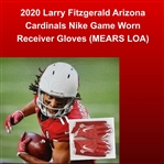 2020 Larry Fitzgerald Arizona Cardinals Nike Game Worn Receiver Gloves (MEARS LOA)