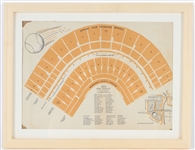 1953 Milwaukee Braves Inaugural Season 13" x 17" Framed Milwaukee County Stadium Seat Map Schedule Placemat