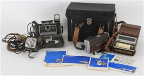 1970s Bell & Howell Model 442 Super 8 Movie Camera w/ Carrying Case, Polaroid 430 Automatic Land Camera, B&H Cassette Tape Recorder & More
