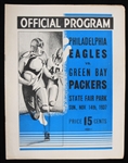 1937 Philadelphia Eagles vs Green Bay Packers Official Game Program