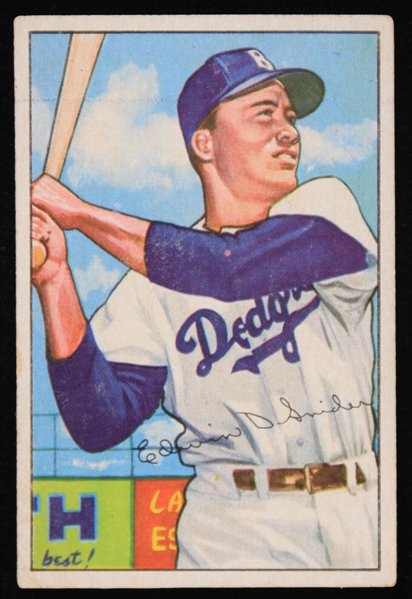 1952 Duke Snider Brooklyn Dodgers Bowman Baseball Trading Card #116