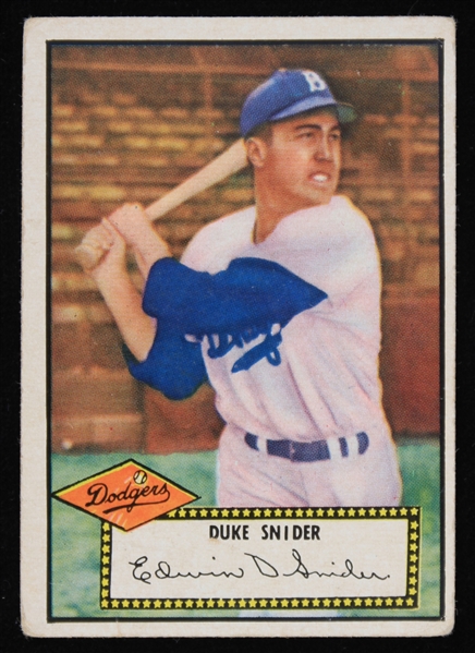 1952 Duke Snider Brooklyn Dodgers Topps Baseball Trading Card #37