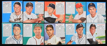 1952 Johnny Groth Vic Wertz Detroit Tigers Sid Gordon Boston Braves and More Red Man Chewing Tobacco 3.5"x4" Trading Cards (Lot of 10)