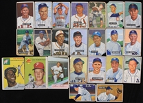 1951-1954 Andy Pafko Chicago Cubs Hank Bauer New York Yankees George Kell Detroit Tigers Bob Feller Cleveland Indians Jimmie Dykes Philadelphia Phillies and More Bowman and Topps Trading Cards (Lot...