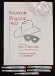 1982 Brace Beemer Radios "Lone Ranger" Souvenir Program Dedication Erasers and Dedication Encased Prop Bullet (Lot of 7)