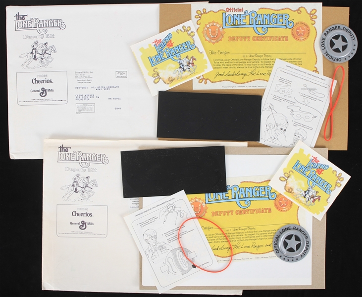 1980 Lone Ranger Deputy Kits From Cheerios (Lot of 2)
