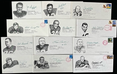 1990s-2000s Jerry Kramer Willie Wood Green Bay Packers and More Autographed Envelopes (Lot of 12) (JSA)