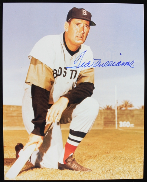 1939-1960 Ted Williams (d.2002) Boston Red Sox Autographed 8"x10" Color Photo (JSA)