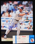 1973-1993 George Brett Kansas City Royals Autographed 8"x10" Color Photo and Unsigned 3000th Hit Game Ticket (JSA) (Lot of 2)