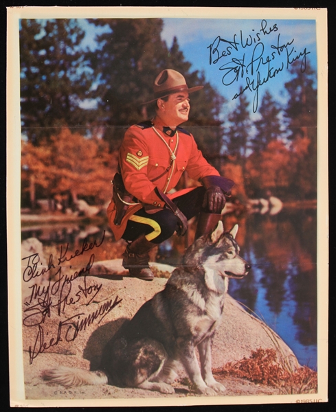 1955 Richard "Dick" Simmons (d.2003) Sergeant Preston of the Yukon Autographed 8"x10" Color Photo (JSA)