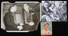 1930s-1950s Billy Rogell Detroit Tigers Goudey Gum Co. Trading Card and Vintage 3"x5" and 5"x7" B&W Photos (Lot of 3)